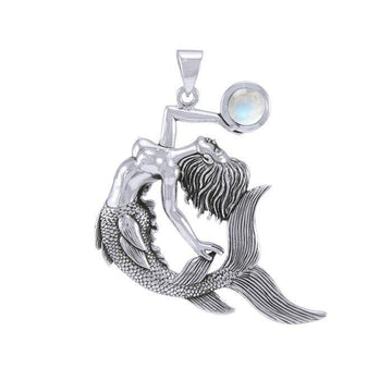 Keeper of the Ocean Sterling Silver with Gemstone Pendant TPD4898 - Jewelry